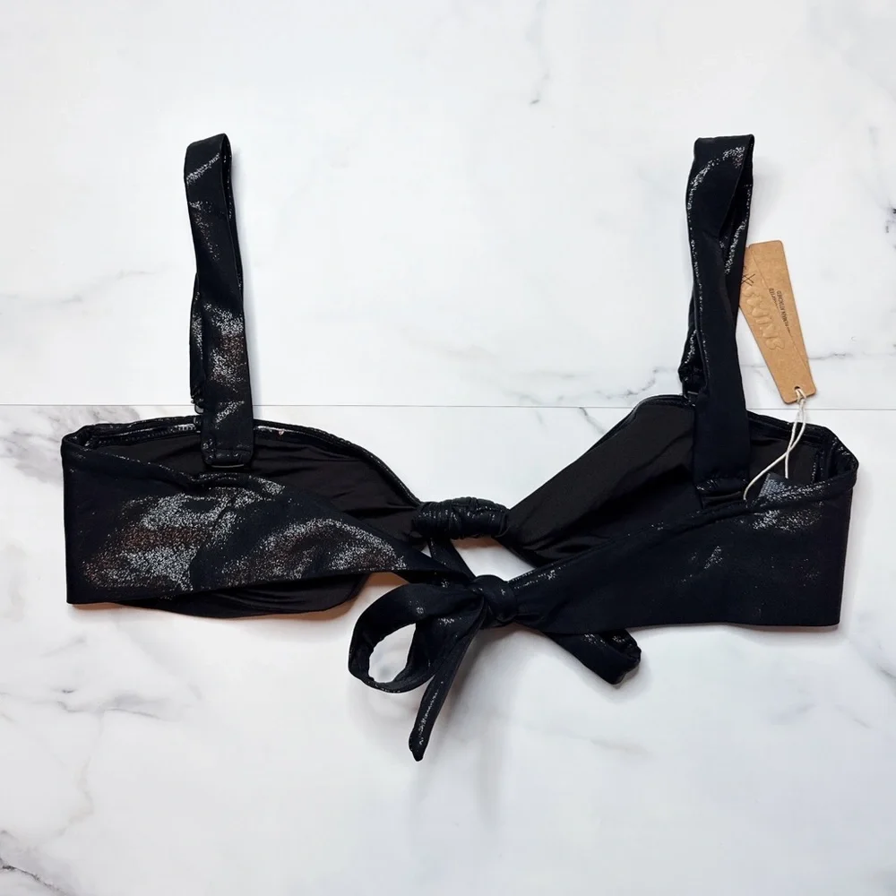 NWT Skims Liquid Shine Swim Bandeau Bikini Top